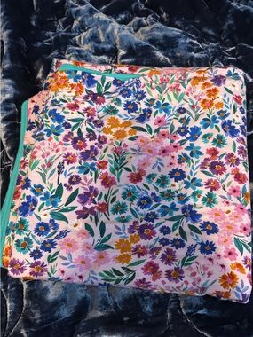 Little sleepies Sweet Pea Floral Pink Multi-Color Cotton cloud blanket
